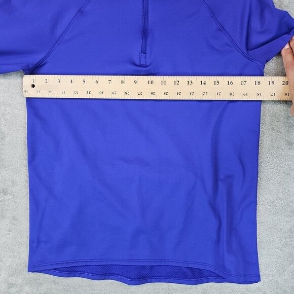 Athleta Speedlight Half Zip Pullover Top Womens Size S Cosmic Blue Athletic - Picture 7 of 7